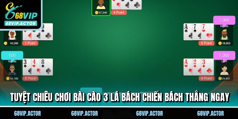 Bài Cào 3 Lá - Nghệ Thuật Săn Thưởng Cực Khủng Tại 68VIP 3 Tuyệt chiêu chơi Bài cào 3 lá bách chiến bách thắng ngay