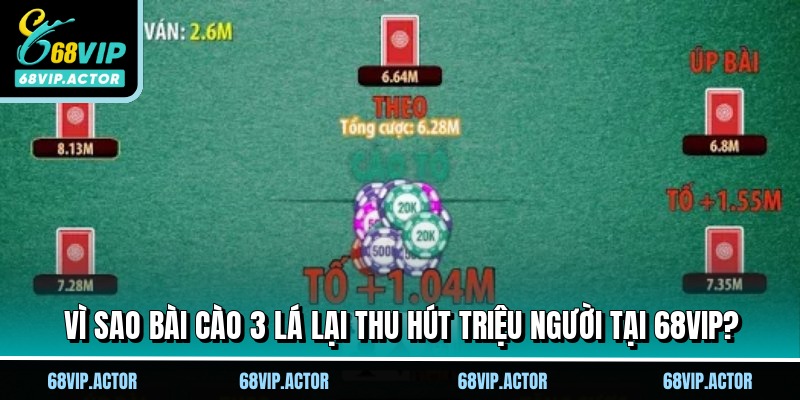 Bài Cào 3 Lá - Nghệ Thuật Săn Thưởng Cực Khủng Tại 68VIP 1 Vì sao bài cào 3 lá lại thu hút triệu người tại 68VIP?